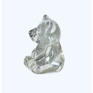 Princess House 24% Lead Crystal Bear Figurine Clear Glass